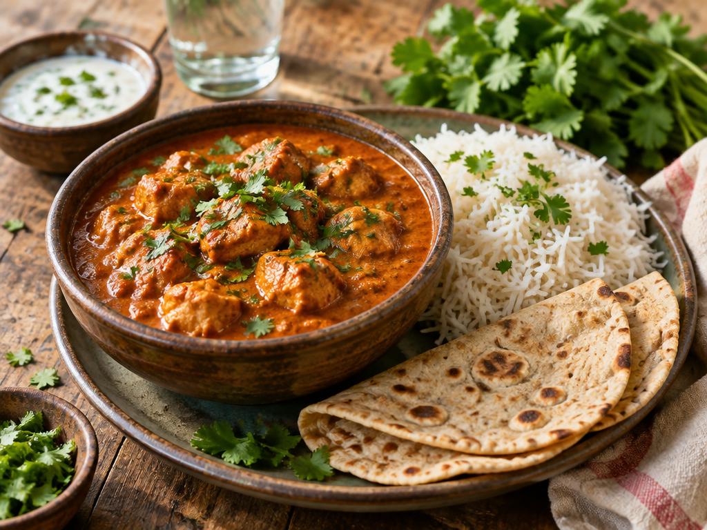 Chicken Tikka Masala with Basmati Rice & Chapati